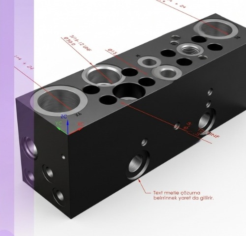 Valf Blok 3D CAD Tasarım